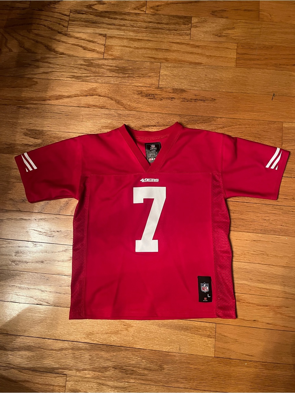 49ers NFL Red Kids Football Jersey with White #7
